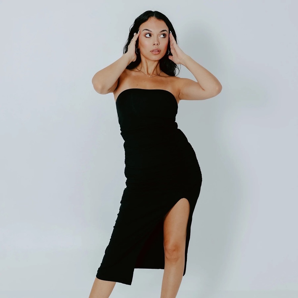 NWT Klassy Network Tube Top Brami Dress size M in Brown